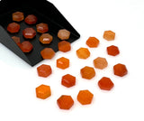 10 Pcs Natural Carnelian Rosecut Cabochons, Loose Gemstones, Carnelian Rose Cuts Ring Stones, 8mm - 8.5mm