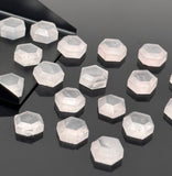 10 Pcs / 13 Pcs Natural Rose Quartz Rosecuts Cabochons, Loose Gemstones, Rose Quartz Rose Cuts, Ring Stones , 8mm - 8.5mm