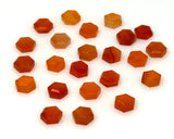 10 Pcs Natural Carnelian Rosecut Cabochons, Loose Gemstones, Carnelian Rose Cuts Ring Stones, 8mm - 8.5mm