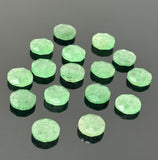 10mm Green Strawberry Quartz Rosecut Cabochons, Loose Gemstones, Green Strawberry Quartz Briolette Tablet Cut Rose Cuts Ring Stones