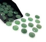 10mm Green Strawberry Quartz Rosecut Cabochons, Loose Gemstones, Green Strawberry Quartz Briolette Tablet Cut Rose Cuts Ring Stones