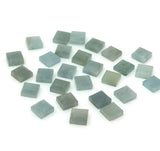 7 Pcs Natural Aquamarine Rose Cut Cabochons, Loose Gemstones, Aquamarine Rosecut Ring Stones, 8mm