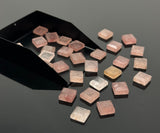 10 Pcs Strawberry Quartz Rosecut Cabochons, Loose Gemstones, Strawberry Quartz Rose Cuts, Ring Stones, 8mm