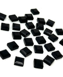 10 Pcs / 12 Pcs Black Onyx Rose Cut Cabochons, Loose Gemstones, Black Onyx Ring Stones Rosecuts, 8mm