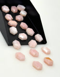 10 Pcs / 11 Pcs Natural Pink Opal Rosecut Cabochons, Loose Gemstones, Pink Opal Rose Cuts, Ring Stones, 9x6mm - 10x7mm