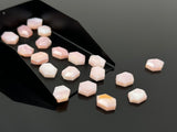 10 Pcs / 11 Pcs Natural Pink Opal Rosecut Cabochons, Loose Gemstones, Pink Opal Rose Cuts, Ring Stones, 9x6mm - 10x7mm