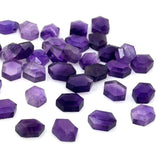 8Pcs/10Pcs Natural Amethyst Rose Cut Cabochons Loose Gemstones, Amethyst Rosecuts Ring Stones Bulk Wholesale Jewelry Supplies 9x6mm -10x7mm