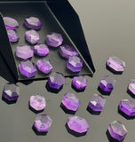 8Pcs/10Pcs Natural Amethyst Rose Cut Cabochons Loose Gemstones, Amethyst Rosecuts Ring Stones Bulk Wholesale Jewelry Supplies 9x6mm -10x7mm