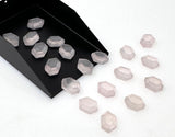 9Pcs Rose Quartz Rosecuts Loose Gemstones Cabochons, Natural Rose Quartz Rose Cuts Ring Stones Bulk DIY Jewelry Making Supplies, 10x7mm