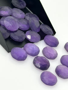 5 Pcs Natural Amethyst Rose Cut Cabochons, Loose Gemstones, Rosecut Ring Stone, Amethyst Briolette Rosecuts, 10mm