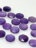 5 Pcs Natural Amethyst Rose Cut Cabochons, Loose Gemstones, Rosecut Ring Stone, Amethyst Briolette Rosecuts, 10mm