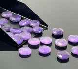 5 Pcs Natural Amethyst Rose Cut Cabochons, Loose Gemstones, Rosecut Ring Stone, Amethyst Briolette Rosecuts, 10mm