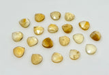 11 Pcs Citrine Rose Cut Loose Gemstones Cabochons, Natural Citrine Ring Stones Rosecuts Bulk Wholesale DIY Jewelry Making Supplies, 10mm