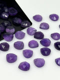 7 Pcs Natural Amethyst Rose Cut Loose Gemstones Cabochons, Amethyst Rosecut Ring Stone Bulk Wholesale DIY Jewelry Making Supplies, 10mm