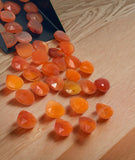 6Pcs/10 Pcs Carnelian Rosecuts, Natural Carnelian Loose Gemstone Ring Stones Rose cuts Bulk Wholesale DIY Jewelry Making Supplies 9mm- 10mm