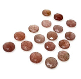 10mm Strawberry Quartz Rosecut Cabochons, Loose Gemstones, Strawberry Quartz Briolette Tablet Cut Rose Cuts Ring Stones