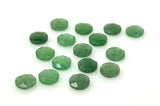 10mm Green Strawberry Quartz Rosecut Cabochons, Loose Gemstones, Green Strawberry Quartz Briolette Tablet Cut Rose Cuts Ring Stones