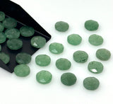 10mm Green Strawberry Quartz Rosecut Cabochons, Loose Gemstones, Green Strawberry Quartz Briolette Tablet Cut Rose Cuts Ring Stones