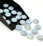 12 Pcs Natural Blue Opal Rosecut Cabochons, Loose Gemstones, Blue Opal Rose Cuts, Ring Stones, 10mm