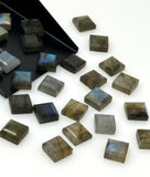 8 Pcs Natural Labradorite Rose Cut Cabochons, Loose Gemstones, Labradorite Rosecuts, Ring Stones 8mm - 8.25mm