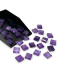 10 Pcs/ 12 Pcs Natural Amethyst Rose Cut Cabochons, Loose Gemstones, Rosecut Ring Stone, Amethyst Rosecuts, 8mm - 8.25mm