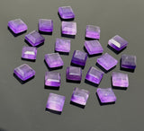 10 Pcs/ 12 Pcs Natural Amethyst Rose Cut Cabochons, Loose Gemstones, Rosecut Ring Stone, Amethyst Rosecuts, 8mm - 8.25mm