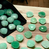 Chrysoprase Rosecut Loose Gemstones Cabochons, Natural Chrysoprase Rose Cuts Ring Stones Bulk Wholesale DIY Jewely Making Supplies, 9mm-10mm