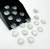 5 Pcs Green Amethyst Rosecuts, Prasiolite Rose Cuts Loose Gemstones, Rosecut Ring Stones Bulk Wholesale DIY Jewelry Supplies , 10mm