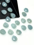 10mm Aquamarine Rose Cut Loose Gemstone Cabochons, Natural Aquamarine Rosecuts Bulk Wholesale DIY Jewelry Making Ring Stones Supplies