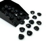 12 Pcs Black Onyx Rose Cut Loose Gemstone Cabochons, Black Onyx Ring Stones Rosecuts Bulk Wholesale DIY Jewelry Making Supplies, 10mm