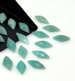 9 Pcs /10 Pcs Amazonite Rosecut Gemstones Cabochons, Peruvian Amazonite Rose Cuts Ring Stones, Bulk Wholesale DIY Jewerly Making Gemstones