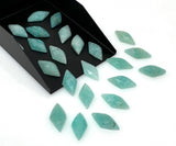10 Pcs Amazonite Rosecut Gemstones Cabochons, Peruvian Amazonite Rose Cuts Ring Stones, Bulk Wholesale DIY Jewerly Making Gemstones