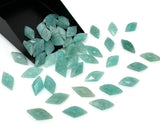 10 Pcs Amazonite Rosecut Gemstones Cabochons, Peruvian Amazonite Rose Cuts Ring Stones, Bulk Wholesale DIY Jewerly Making Gemstones