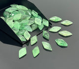 10 Pcs Green Strawberry Quartz Rosecut Gemstones Cabochons , Green Strawberry Quartz Rose Cuts Ring Stones Bulk DIY Jewelry Making Supplies