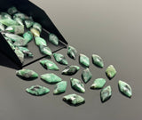 Emerald Rosecut Loose Gemstone Cabochons, Natural Emerald Ring Stones Bulk Wholesale DIY Jewelry Making Gemstone Supplies, 14x7mm