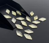 9 Pcs Lemon Quartz Rose Cut Cabochons, Loose Gemstones, Yellow Lemon Quartz Rose Cuts Bulk Wholesale DIY Jewelry Making Genstone Supplies