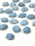 10 Pcs / 12 Pcs Natural Blue Opal Rosecut Cabochons, Loose Gemstones, Blue Opal Rose Cuts, Ring Stones, 9x7mm - 10x7mm