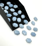 10 Pcs / 12 Pcs Natural Blue Opal Rosecut Cabochons, Loose Gemstones, Blue Opal Rose Cuts, Ring Stones, 9x7mm - 10x7mm