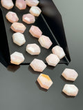 10 Pcs / 11 Pcs Natural Pink Opal Rosecut Cabochons, Loose Gemstones, Pink Opal Rose Cuts, Ring Stones, 9x6mm - 10x7mm