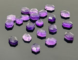 8Pcs/10Pcs Natural Amethyst Rose Cut Cabochons Loose Gemstones, Amethyst Rosecuts Ring Stones Bulk Wholesale Jewelry Supplies 9x6mm -10x7mm