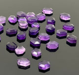 8Pcs/10Pcs Natural Amethyst Rose Cut Cabochons Loose Gemstones, Amethyst Rosecuts Ring Stones Bulk Wholesale Jewelry Supplies 9x6mm -10x7mm