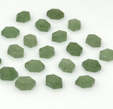 11 Pcs Green Strawberry Quartz Rosecut Gemstones Cabochons , Green Strawberry Quartz Rose Cuts Ring Stones Jewelry Making Supplies, 10x7mm