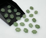 11 Pcs Green Strawberry Quartz Rosecut Gemstones Cabochons , Green Strawberry Quartz Rose Cuts Ring Stones Jewelry Making Supplies, 10x7mm