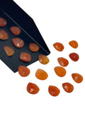 6Pcs/10 Pcs Carnelian Rosecuts, Natural Carnelian Loose Gemstone Ring Stones Rose cuts Bulk Wholesale DIY Jewelry Making Supplies 9mm- 10mm