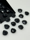 12 Pcs Black Onyx Rose Cut Loose Gemstone Cabochons, Black Onyx Ring Stones Rosecuts Bulk Wholesale DIY Jewelry Making Supplies, 10mm