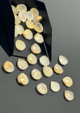 10mm Golden Rutile Rose Cut Loose Gemstone Cabochons, Golden Yellow Rutilated Quartz Rose Cuts Bulk Wholesale DIY Jewelry Supplies