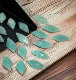 10 Pcs Amazonite Rosecut Gemstones Cabochons, Peruvian Amazonite Rose Cuts Ring Stones, Bulk Wholesale DIY Jewerly Making Gemstones