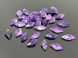 8 Pcs Amethyst Rosecut Cabochons Loose Gemstones, Natural African Amethyst Rosecut Ring Stones, Bulk Wholesale DIY Jewelry Making Gemstones