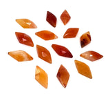 7 Pcs Carnelian Rosecut Loose Gemstones Cabochons, Natural Carnelian Rose Cuts Ring Stones Bulk DIY Jewelry Making Gemstone Supplies, 14x7mm