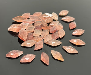 Strawberry Quartz Rosecut Loose Gemstone Cabochons, Strawberry Quartz Rose Cuts Bulk Wholesale DIY Gemstone Jewelry Making Ring Stones